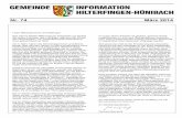 Nr. 74 März 2014 - hilterfingen.ch · Stenografie (Kurzschrift) Oppliger Hanspeter Schnellschreiben Deutsch (120 Silben pro Minute, Städtisches Wettschreiben St. Gallen) Note 6
