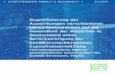 Quantifizierung der Auswirkungen verschiedener ... · noise, ozone, particulate matter (PM), perfluorinated compounds and second-hand smoke in detail. The focus lay on the usability