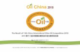 the result of 2018 olive oil competition-oil china competition · The Committee of 2018 13th Oil China Competition - 2018中国国际橄榄油评油比赛组委会 E-mail:info@eoliveoil.com