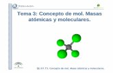 Tema 3: Concepto de mol. Masas atómicas y moleculares.agrega.juntadeandalucia.es/repositorio/10112010/54/es-an_2010111013... · • La masa atómica relativa de un elemento es la