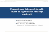 factor de siguranță în asistenţa medicalăsanatateromania.ro/wp-content/uploads/2018/10/6_-Dr._Bianca_NituIng... · Comunicarea cu pacientul trebuie să fie în concordanţă