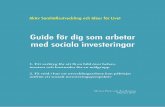 Guide för dig som arbetar med sociala investeringar · Denna guides övergripande syfte är att bidra till en samhällsutveckling som är socialt hållbar. Social hållbarhet handlar