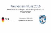 Kreisversammlung 2015 Bayerischer Sportkegler- und ... · Bericht über Sportjahr 2015 / 2016 Sportliche Highlights SJ 2015/2016 •FSV Erlangen-Bruck Männer >> Aufstieg in die 1.