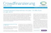 Crowdfinanzierung in Deutschland - Ausgabe: Nr. 1/2016 · Crowdfinanzierung IN DEUTSCHLAND AusgAbe: Nr. 1/2016 // stANd 31.12.2015 Crowd finanziert Unternehmer mit über 114 Mio.