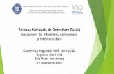 Instrument de informare, comunicare - rndr.ro · 1 RețeauaNațională de Dezvoltare Rurală Instrument de informare, comunicare și interconectare Conferința Regională PNDR 2014-2020.