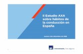II Estudio AXA sobre hábitos de la conducción en España€¦FICHA TÉCNICA PERCEPCIÓN DE LA ... seguridad vial durante el periodo 2001-2008, igualándose a Dinamarca y Austria