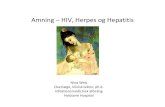 Amning HIV, Herpes og Hepatitis - Ammeviden · •Herpes virus transmitteres ikke i brystmælk •Kan smitte ved direkte kontakt •Forebyg smitte ved at undgå kontakt med vesikler