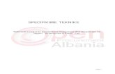 SPECIFIKIME TEKNIKE - Open Procurement Albaniaprokurimetransparente.al/tenders/specifikim_teknik/3458.pdf · shpërndarëse të jetë stabile, e izoluar dhe brenda kushteve teknike.