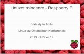Valastyán Attila Linux az Oktatásban Konferencia 2013 ... · Linuxot mindenre - Raspberry Pi Valastyán Attila Linux az Oktatásban Konferencia 2013. október 19.