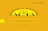 ACTA Oeconomia 18 2 2019 nowy layoutacta_oeconomia.sggw.pl/wp-content/uploads/Acta_Oeconomia_18_2_2019.pdf · From the Scientific Board There has been the eighteenth year of the Acta