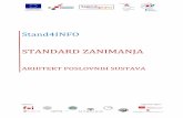 STANDARD ZANIMANJA - Stand4Infostand4info.foi.hr/sites/default/files/Standard zanimanja-ARHITEKT... · Kao glavni fokus Strategije pametne specijalizacije u Republici Hrvatskoj odabrano