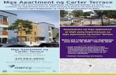 Mga Apartment ng Carter Terrace - files.constantcontact.comfiles.constantcontact.com/7b3abebc201/cbffe73e-4690-4d1e-9dee-d44333e5... · at higit pang impormasyon sa Mga Apartment