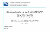 CEN TC278 (ITS)netex-cen.eu/wp-content/uploads/2014/12/20140520-SZ_Predstavitev.pdf · CEN / TC278 Intelligent Transport Systems Plenary Chair: WG8, Road Traffic Data WG3, Public
