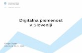 Digitalna pismenost v Sloveniji Zupan.pdf · (filtriranje, sortiranje podatkov, uporaba formul, izdelava grafikonov) uporaba programske opreme za urejanje slik, video- ali avdiodatotek
