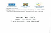  · SUPORT DE CURS LIMBA ENGLEZA UNIUNEA EUROPEANÄ Fondul Social European GUVERNUL ROMÂNIEI Ministerul Administratiei 9i Internelor Inovatie în administratie Programul Opera!ional