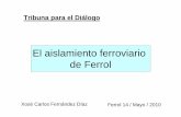 El aislamiento ferroviario de Ferrol - camfergal.info · El aislamiento ferroviario de Ferrol Ferrol – A Coruña Distancia actual (ferroviaria) 66 km -> disuasoria Los horarios
