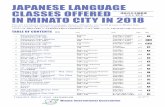 JAPANESE LANGUAGE CLASSES OFFERED IN MINATO CITY IN …minato-intl-assn.gr.jp/wp-content/uploads/2015/06/日本語教室リスト2018... · JAPANESE LANGUAGE CLASSES OFFERED IN MINATO