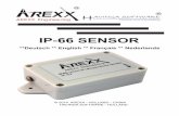 IP-66 SENSOR · 4 E N G L I S H IP66 Waterproof temperature sensor with external probe: Transmitting range 90 m. (Freifeld: 180 m.) Measurement range and accurancy: • ±1°C (max.)
