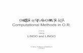 Computational Methods in O.R. - abarry.wsabarry.ws/LindoLingo.pdf · A. Barry, Professor of Statistics & O.R./M.S ﺕﺎﻴﻠﻤﻌﻟﺍ ﺙﻮﺤﺑ ﻲﻓ ﺕﺎﺑﺎﺴﺤﻟﺍ
