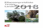 Planzenpreisliste Tiroler Landesforstgärten 2018 · Verkaufsbedingungen 1. Alle Preise gelten je Stück in EURO netto frei Forstgarten zuzüglich USt. (für Samen und Pflanzen derzeit
