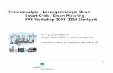Systemanalyse – Lösungsstrategie Strom Smart Grids / Smart ... · 1 Systemanalyse – Lösungsstrategie Strom Smart Grids / Smart Metering FVS Workshop 2008, ZSW Stuttgart Dr.-Ing.