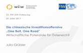 Die chinesische Investitionsoffensive „One Belt, One Road” · Julia Grübler . Die chinesische Investitionsoffensive „One Belt, One Road” Wirtschaftliche Potenziale für Österreich?