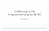 Einführung in die Programmierung für NF MI · Inhalt • Exceptions • Die Spezialklasse „Enum“ • Wiederholung zur Klausur – Interfaces – UML – Oberserver Pattern Einführung