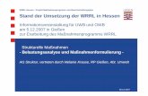 WRRL Hessen - Projekt Maßnahmenprogramm und ...flussgebiete.hessen.de/fileadmin/dokumente/5_service/veranstaltungen... · WRRL Hessen - Projekt Maßnahmenprogramm und Bewirtschaftungsplan