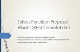 Sukses Penulisan Proposal Hibah DRPM Kemristekdiktilppm.unj.ac.id/wp-content/uploads/2019/08/KLINIK-PROPOSAL-UNJ.pdf · Warna Sampul (tidak lagi..) 2. Jumlah halaman (jumlah kata)