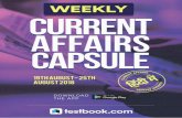 India’s Largest Online Test Series 1 fileCurrent Affairs Weekly Capsule (HINDI) 19th August to 25th August 2018 India’s Largest Online Test Series 2 Table of Contents सम्मान