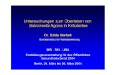 Untersuchungen zum Überleben von · Untersuchungen zum Überleben von Salmonella Agona in Kräutertee Dr. Edda Bartelt Bundesinstitut für Risikobewertung BfR - RKI - UBA Fortbildungsveranstaltung
