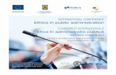 CONFERINță INTERNAțIONALă Etica în administrația publică CRJ conferinta.pdf · CONFERINță INTERNAțIONALă Etica în administrația publică Formare și dezvoltare pentru