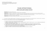 PLAN OPERATIONAL AN SCOLAR 2018-2019ltprtf.ro/wp-content/uploads/2018/10/PLAN-OPERATIONAL-2018-2019.pdf · Corelarea planului de scolarizare cu evolutia demografică, optiunile elevilor,
