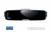 VR ONE Plus Gözlük Kullanma Kılavuzu...1 Paket içeriği VR ONE Plus gözlük (çıkarılabilir kafa kayışı ve sökülebilir köpük ile) Üst kafa bandı Üniversal telefon