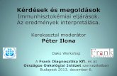 Kerekasztal moderátor Péter Ilona · Melan-A, p53 protein, progesteron receptor (PR), S100 Immunhisztokémiai eljárások A bemutatásra kerülő esetek feldolgozása. Antitestek