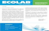 newslatter svibanj 2012 - Ecolab · 2016-12-27 · Rezni alati uvijek imaju izravan kontakt sa živežnim namirnicama i stoga mogu predstavljati izvor za unakrsne kontaminacije. Na