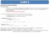 CURS 5phys.ubbcluj.ro/~vasile.chis/cursuri/info/c05ppt.pdfCURS 5 Funcţii de intrare/ieşire Funcţia printf - folosită pentru a scrie date la dispozitivul standard de ieşire (monitor),