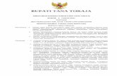 PERATURAN DAERAH KABUPATEN TANA TORAJA NOMOR 2 …Undang-Undang Nomor 5 Tahun 1960 tentang Peraturan Dasar Pokok-Pokok Agraria (Lembaran Negara Republik Indonesia Tahun 1960 Nomor