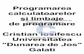 Cristian Iosifescu ú i limbaje - University of Galați+/Lab/2017-PCLP-Lab... · 2019-04-28 · ú i limbaje de programare Cristian Iosifescu Universitatea "Dunarea de Jos" Galati