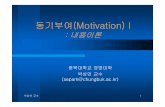 동기부여(Motivation) Icontents.kocw.net/KOCW/document/2015/chungbuk/... · 2016-09-09 · 박상언교수 2 주요학습내용 I. 동기부여의기본이해 II. 동기부여의내용이론