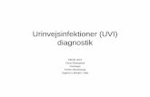 Urinvejsinfektioner (UVI) diagnostik...Urin til dyrkning og resistensbestemmelse • Før urin tages fra til dyrkning skal kateteret seponeres • Nyt kateter anlægges (hvis fortsat