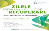 brosura 2018 FINAL 2 - Recuperare IasiCertiﬁcatele de participare la Conferința ”Zilele Spitalului Clinic de Recuperare Iași” se vor elibera în ziua de 17 martie 2018, începând