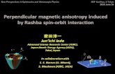 Perpendicular,magnetic,anisotropy,induced, by Rashba ... · negative bias voltages enhanced the perpendicular anisotropy, in contrast with the odd function dependence previously observed