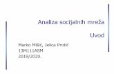 Analiza socijalnih mrežarti.etf.bg.ac.rs/rti/ms1asm/materijali/0 - ASM - Uvod.pdf · Organizacija predmeta Predavanja i vežbe ⚫Klasična nastava ⚫Demonstracioni časovi U laboratoriji