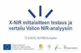 X-NIR mittalaitteen testaus ja vertailu Valion NIR-analyysiin · X-NIR mittalaitteen testaus ja vertailu Valion NIR-analyysiin 17.5.2019, ÄLYREHU-hanke. Oulun yliopisto Mittaus pellolla