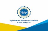 Información Educación Primaria Curso 2019/20 · Lengua Castellana y Literatura, Matemáticas, Ciencias de la Naturaleza, Ciencias Sociales, Educación Física, Educación Artística,
