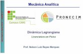 Mecânica Analíticatica_PARTE 2.pdf · ICA – 2 Dinâmica Lagrangiana Vínculos São limitações às possíveis posições e velocidades das partículas de um sistema mecânico,