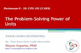 The Problem-Solving Power of Unitsocw.upj.ac.id/files/Handout-CPS105-The-Problem-Solving-Power-of-Units-Pertemuan-9-10.pdf12 in = 1 ft dan 7 days = 1 week adalah faktor konversi Biasa