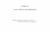 Chapter 6. Laser: Theory and Applicationsphysics.oregonstate.edu/~leeys/COURSES/ph485/ph485ch6s07.pdf · the laser material is below threshold Fraction of the total atoms excited