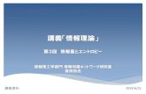 講義「情報理論」 - 北海道大学kida/lecture/IT_3.pdf講義「情報理論」 第3回情報量とエントロピー 情報理工学部門情報知識ネットワーク研究室